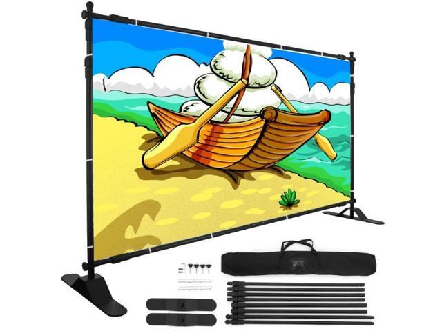VEVOR 8'backdrop Banner Stand Advertising Printed Display Exhibition Transport