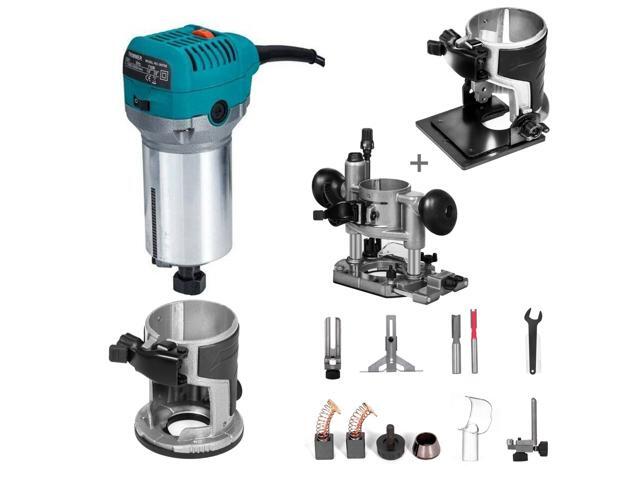 VEVOR 110v 710w Compact Router Trimmer Kit Electric Variable Speed Woodworking Machine