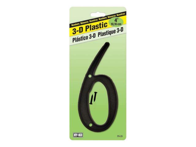 HY-KO 76569 NUMBER HOUSE''6''3D4''PLSTC (Pack of 10)