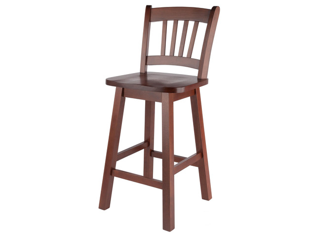 Winsome Wood Fina Swivel Seat Counter Stool, Walnut