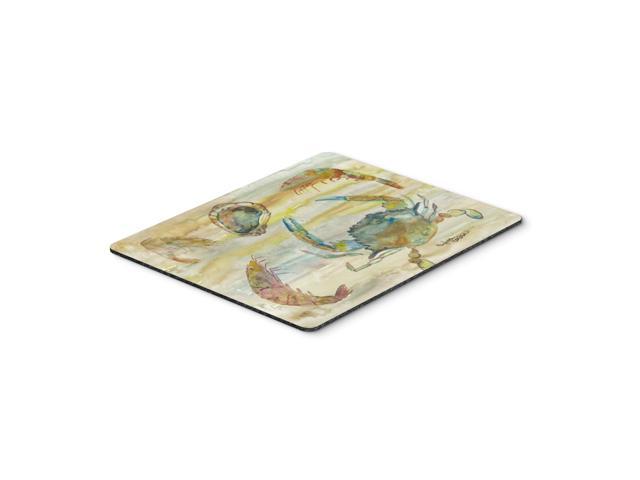 Crab Shrimp Oyster Yellow Sky Mouse Pad Hot Pad or Trivet