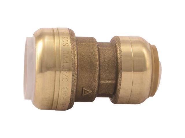 SHARKBITE UIP4016 Push-Fit Coupling Fitting, 3/4 in Tube Size, Brass, Brass