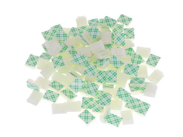 XINCA Ethernet Cable Clips Sticky Tack Cord Holder Wire Organizer Desk Accessories Wire Hider 100pcs White for Cat6 and Cat7 Cat8 Flat Ethernet...
