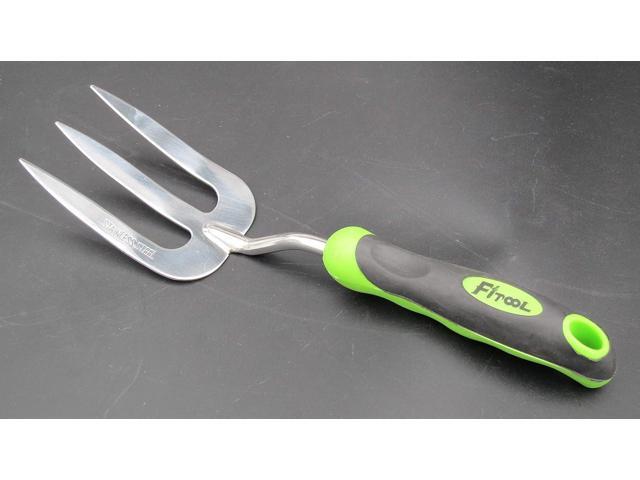 Stainless Steel Garden Fork/Weeder 3T 12-Inch - Super Strong Premium Garden Hand Weeder Fork - Stainless Steel Blade Mirror Polishing - with Soft...