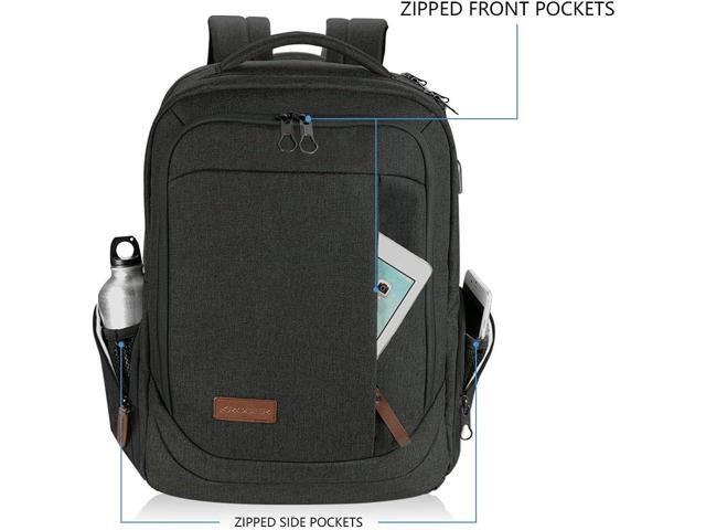 KROSER Laptop Backpack Large Computer Backpack Fits up to 17.3 Inch Laptop with USB Charging Port Water-Repellent Travel Backpack Casual Daypack...