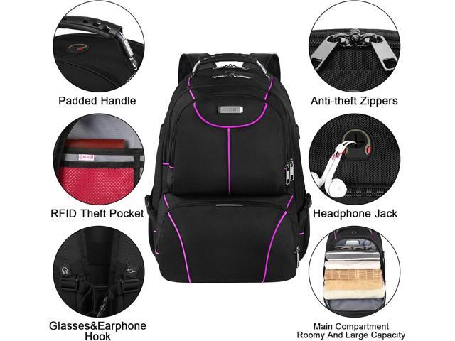 VECKUSON Laptop Backpack, 15.6 Inches, Purple, Unisex