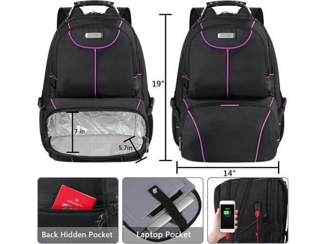 VECKUSON Laptop Backpack, 15.6 Inches, Purple, Unisex