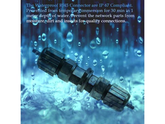 5PCS M20 RJ45 Waterproof Cat5/5e 8P8C Connector IP67 Ethernet LAN Cable Connector Double Head Outdoor LAN Coupler Adapter Female to Female