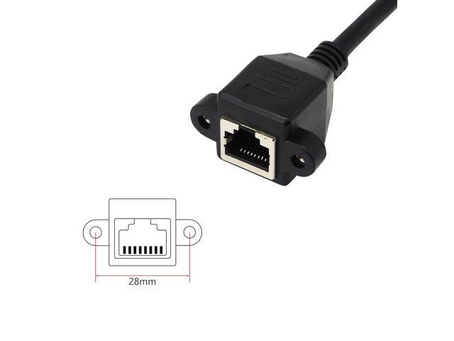 SinLoon RJ45 Ethernet Adapter Cable 90 Angle Right male to famale Ethernet Switch Adapter Cable for CAT 5/CAT 6 LAN Ethernet Socket Connector...