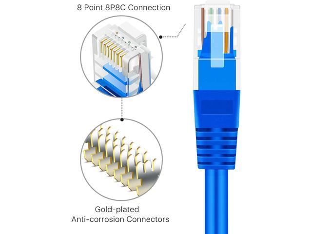 TNP Cat 5e Ethernet Cable 10ft, Cat 5 Internet Patch Cable Cat5e Cable RJ45 Connector LAN Network Cable Cat5 Wire Patch Cord Snagless Computer...