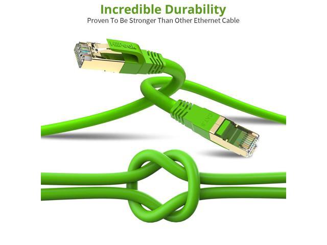 Cat8 Ethernet Cable 3FT, Indoor Outdoor, Heavy Duty High Speed 26AWG Cat8 Network LAN Cable 2000Mhz, 40Gbps with Gold Plated RJ45 Connector,...