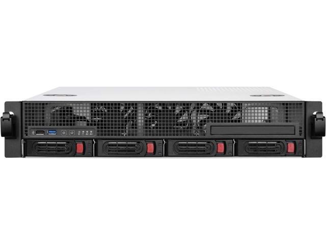 Silverstone Technology RM21-304 2U Micro-ATX Rackmount Server Chassis with Four 3.5' hot-swap Bays, SST-RM21-304
