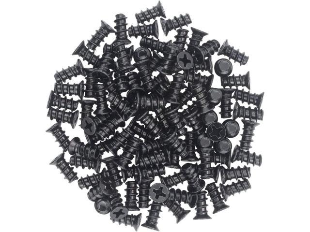 M5x10 Black Zinc Computer Case Fan Screws, Computer Cooling Fan Mount Screws, Mounting PC Case Fan Screws, 100 PCS