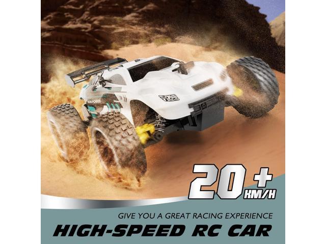 Tecnock RC Racing Car, 2.4GHz High Speed Remote Control Car, 1:18 2WD Toy Cars Buggy for Boys & Girls with Two Rechargeable Batteries for Car,...