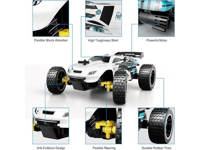 Tecnock RC Racing Car, 2.4GHz High Speed Remote Control Car, 1:18 2WD Toy Cars Buggy for Boys & Girls with Two Rechargeable Batteries for Car,...