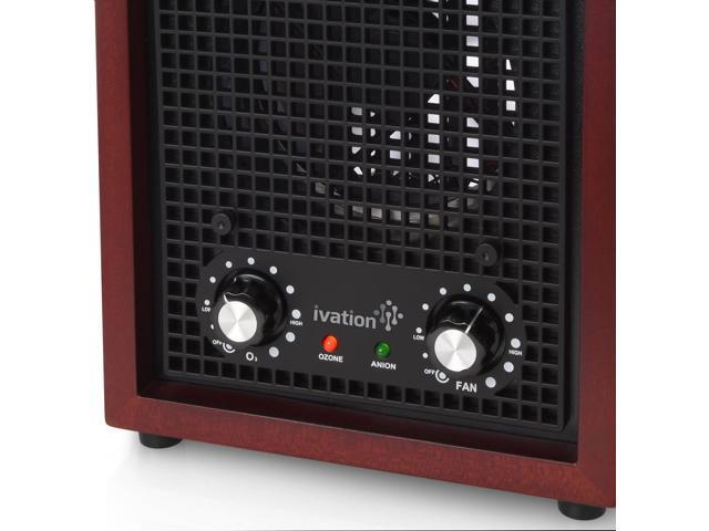 Ivation Ozone Generator Air Purifier, Ionizer & Deodorizer -Purifies Up to 3,500 Sq/Ft -Great for Dust, Pollen, Pets, Smoke & More Cherry