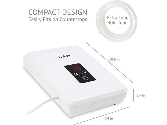 Ivation Portable Ozone Generator 600mg/h Multipurpose Air Sterilizing & Freshening System w/2 Silicone Tubes, 2 Diffuser Stones & Timer; Purifies...