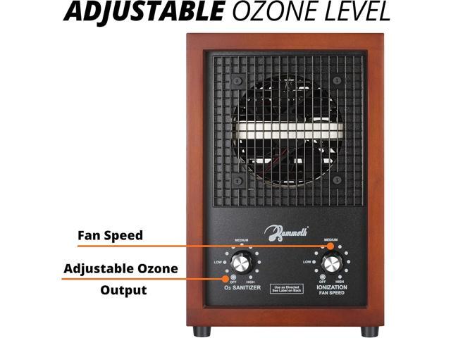 Ion and Ozone Generator Air Purifier, Ionizer & Deodorizer adjustable up to 3,500 SqFt - Ideal for Dust, Pollen, Pets & Smoke Smell by Mammoth
