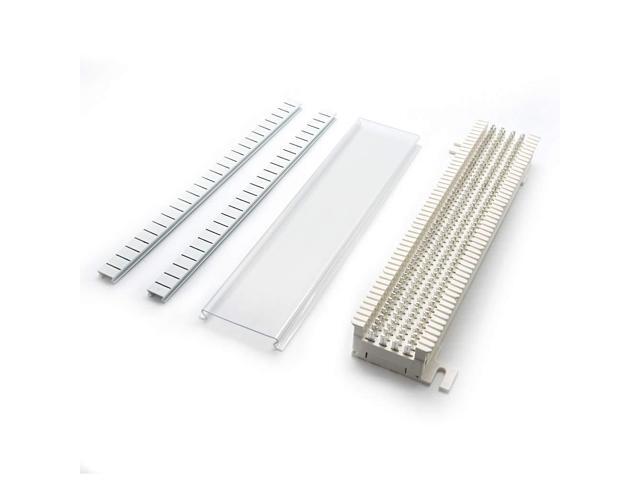 InstallerParts 66 Punch Down Block - Terminating Block for Data Network Wiring, Telephone Punch Down Cabling, Wire Termination - White