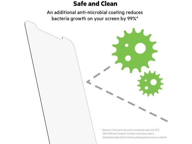 Belkin - ScreenForce Tempered Glass + Anti-Microbial - iPhone 12/12 Pro - Clear - image 7