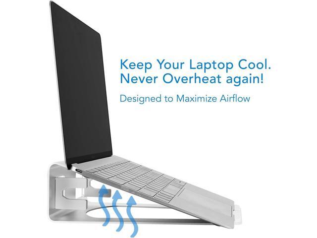 Mount-It! Vertical Laptop Stand - Aluminum 2 in 1 Riser for Desk MacBook Air and Pro Holder