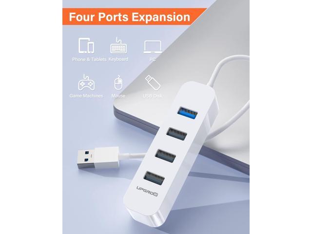 Upgrow USB 3.0 Hub 4-Port USB Hub with 5 Gbps USB Splitter for Laptop MacBook, Mac Pro, Mac Mini, iMac, Surface Pro, XPS, PC, Flash Drive, Mobile...