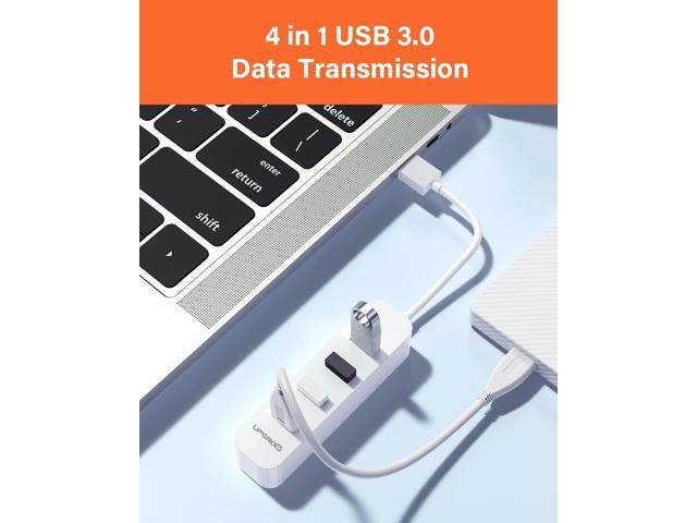 Upgrow USB 3.0 Hub 4-Port USB Hub with 5 Gbps USB Splitter for Laptop MacBook, Mac Pro, Mac Mini, iMac, Surface Pro, XPS, PC, Flash Drive, Mobile...