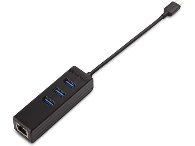 Cable Matters 4-in-1 USB C Hub Ethernet, Support Gigabit Ethernet (USB C Network, USB C to Ethernet Adapter, USB C Ethernet Hub, Thunderbolt...