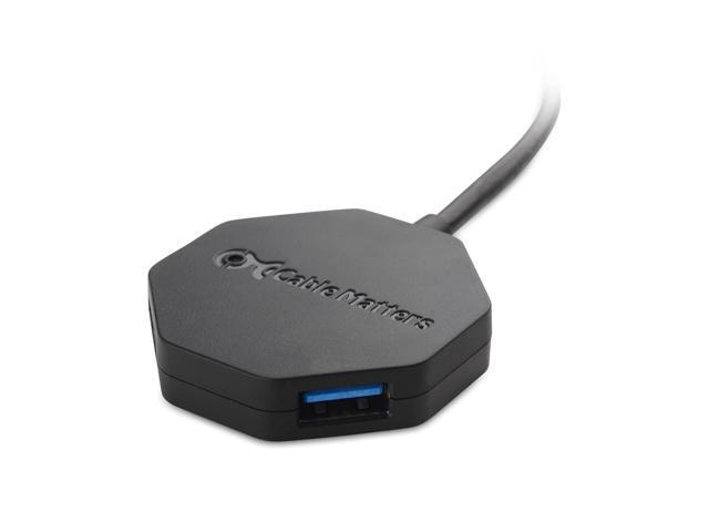 Cable Matters Ultra Mini 4 Port USB Hub (USB 3.0 Hub, USB 3 Hub)