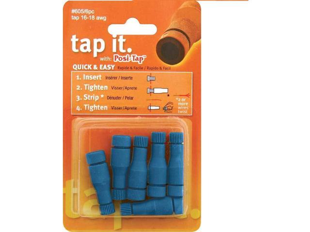 Lockitt Posi-Tap 6pc pack #605/6 16-18 awg Blue
