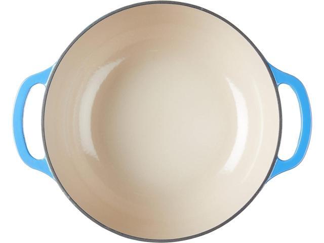 Lodge 7.5 Quart Enameled Cast Iron Dutch Oven with Lid Dual Handles Oven Safe up to 500° F or on Stovetop - Use to Marinate, Cook, Bake,...