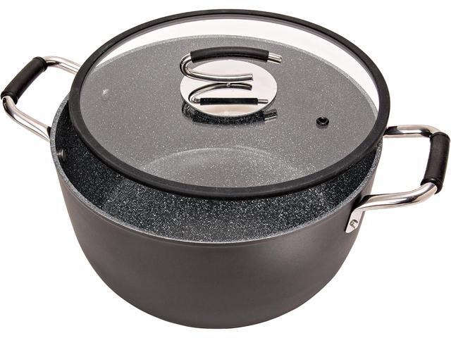 DaTerra Cucina 8 Qt Nonstick Dutch Oven w/Lid Made in Italy PTFE, Cadmium, Lead and PFOA free proprietary nontoxic ceramic coating Oven Safe...