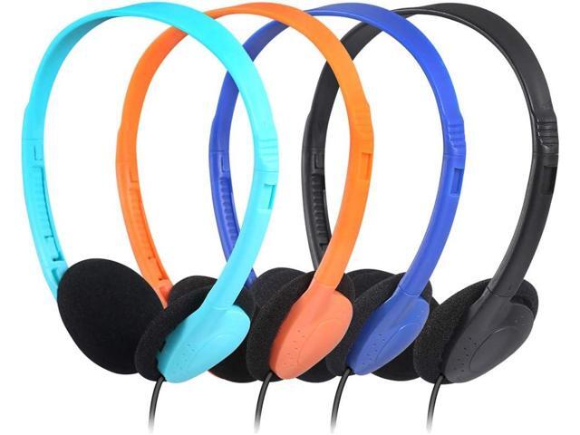 CN-Outlet Classroom Headphones Bulk for Kids Multi Colored 20 Pack, Wholesale Student Headphones for Schools, Libraries, Computer Lab, Testing.