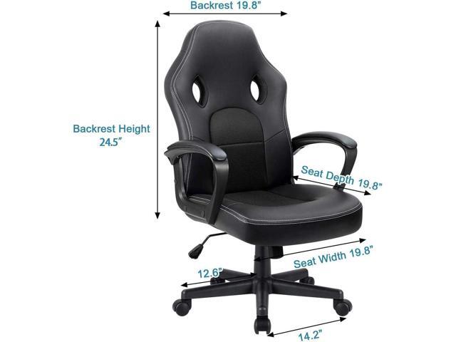 Furmax Office Chair Desk Chair Leather Gaming Chair Computer Chair Racing Style Ergonomic Adjustable Swivel Task Chair with Lumbar Support and Arms...