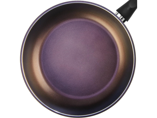 TeChef - Color Pan 12' Frying Pan, Coated with New Safe Teflon Select - Color Collection/Non-Stick Coating (PFOA Free) / (Aubergine Purple)