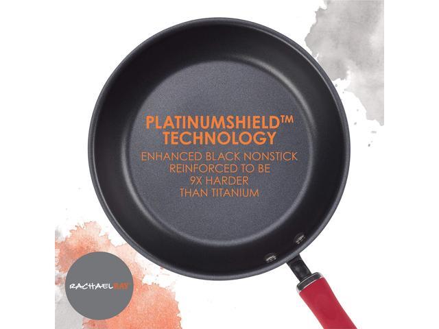 Rachael Ray Create Delicious Deep Hard Anodized Nonstick Frying Pan Set / Skillet Set - 9.5 Inch and 11.75 Inch, Gray