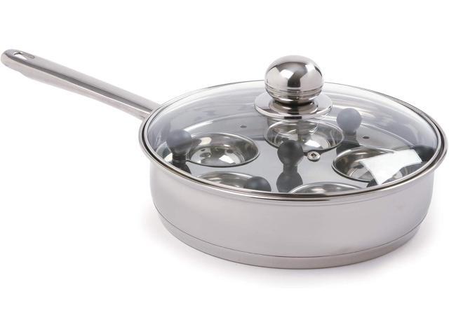 Norpro Stainless Steel Egg Poacher/Skillet Set, 10', Silver, 1 Liters