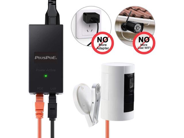 PoE Injector, 48V Power Over Ethernet Adapter, 10/100Mbps IEEE802.3af/at Compliant for Most Polycom/Aastra/Ubiquiti/Amcrest/Realink IP Camera and...
