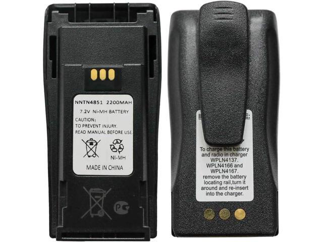 Teseko NNTN4851 NNTN4851A NNTN4496 NNTN4497AR NNTN4970A 7.2V 2200mAh Ni-MH Two-Way Radio Battery Replacement for Motorola CP040 CP140 CP150 CP160...