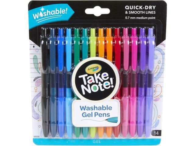 Crayola Colored Gel Pens for Kids and Adult Coloring, Washable Pens Medium Point, 14 Count