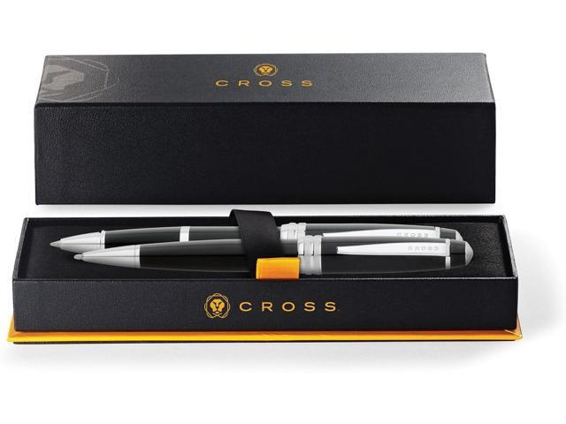 Cross Bailey Black Lacquer Ballpoint Pen & Selectip Rollerball Pen