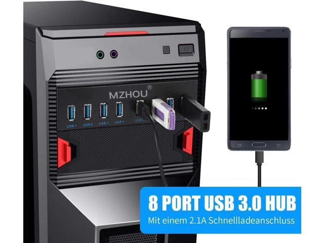 Front Panel USB 3.0 Hub 8 Port,19 Pin to 8 Port USB 3.0 Hub for PC, USB Flash Drives, Transfer Speed up to 5 Gbps, Fits Any 5.25 Computer Case...