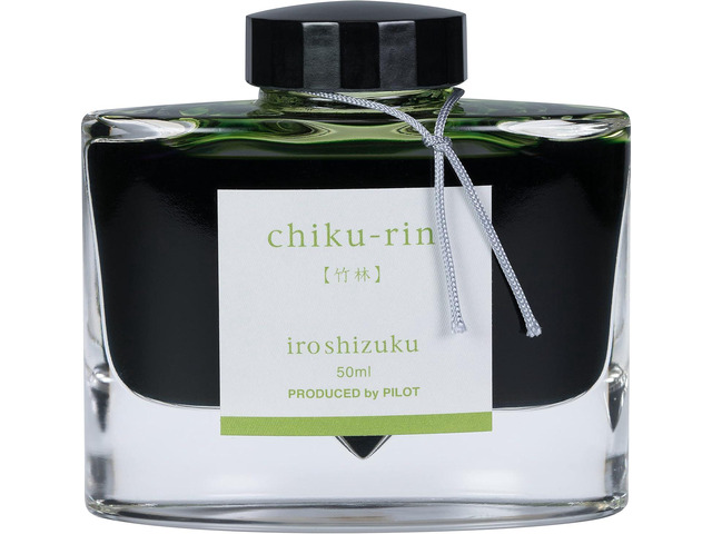 PILOT Iroshizuku Bottled Fountain Pen Ink, Chiku-rin, Bamboo Forest (Light Green) 50ml Bottle (69222)