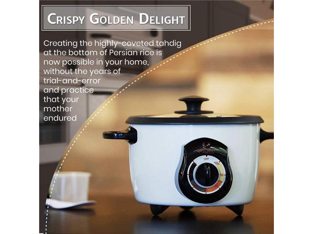 Pars Automatic Persian Rice Cooker - Tahdig Rice Maker Perfect Rice Crust, 5 Cup