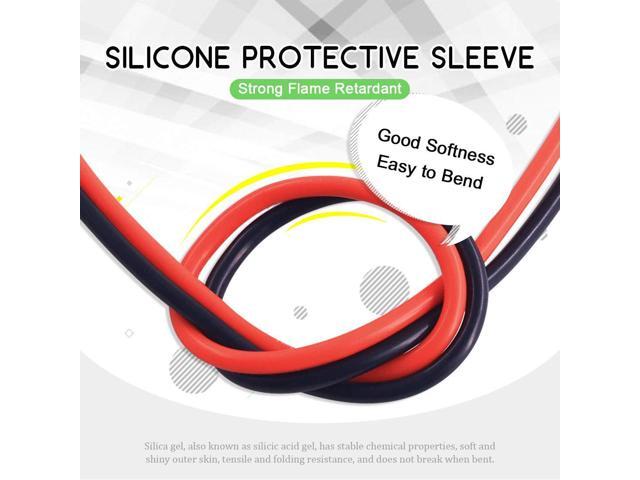 Hilitchi 10 Gauge 12Feet Silicone Wire High Temperature Resistant Super Soft Flexible Silicone Wire [6ft Red and 6ft Black] (10 AWG)