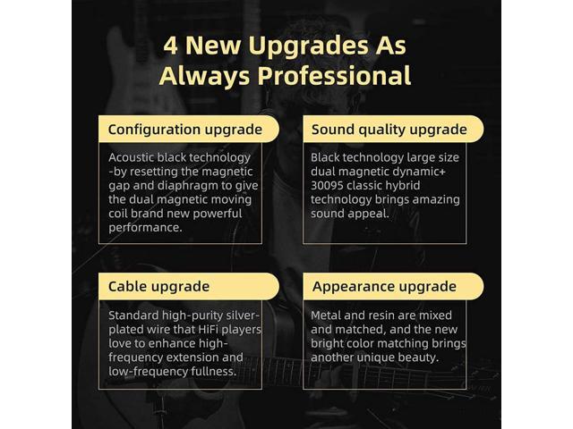 KZ ZSN Pro X in Ear Monitor Dual Driver IEM Earphone 1BA 1DD Wired Earphone HiFi Sport Gaming Earbuds Headphones Compatibility for Phone Computer...