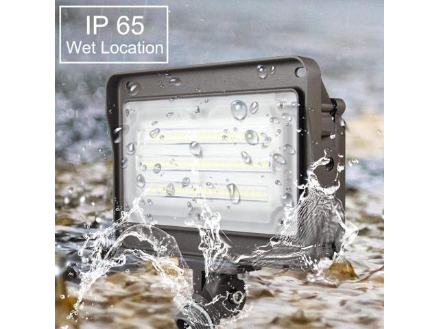 LED Flood Light Outdoor 50W, 6500LM (200W HPS/MH Equiv.) 5000K Daylight, Waterproof Knuckle Mount LED Outdoor Flood Lights for Garden Porch Yard,...