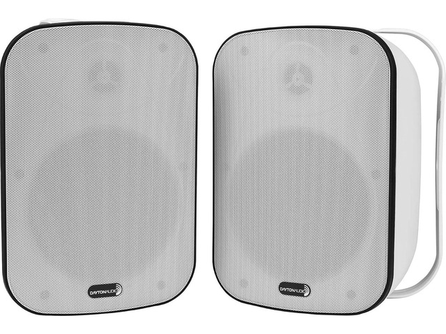 Dayton Audio IO65XTW 6-1/2' IP66 70/100V 8 Ohm Indoor/Outdoor 2-Way Speaker Pair w/Radiator White