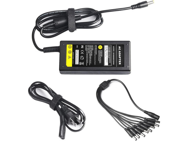 8-Way CCTV Camera Power Splitter-Security Camera Power Adapter-LED Driver Lighting Transformer DC Converter-Flexible LED Tape Strip Light AC DC...
