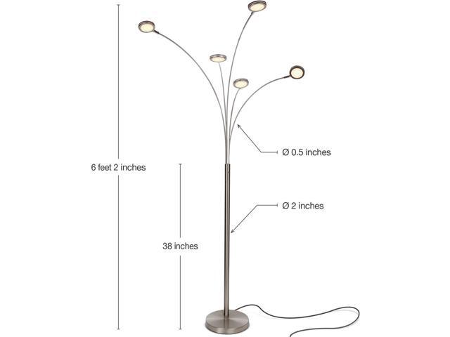 Brightech Orion Arc Floor Lamp for Living Room, Tree Floor Lamp with 5 Adjustable Arms, Multi-Head Standing Lamp with Flexible Rotating LEDs for...